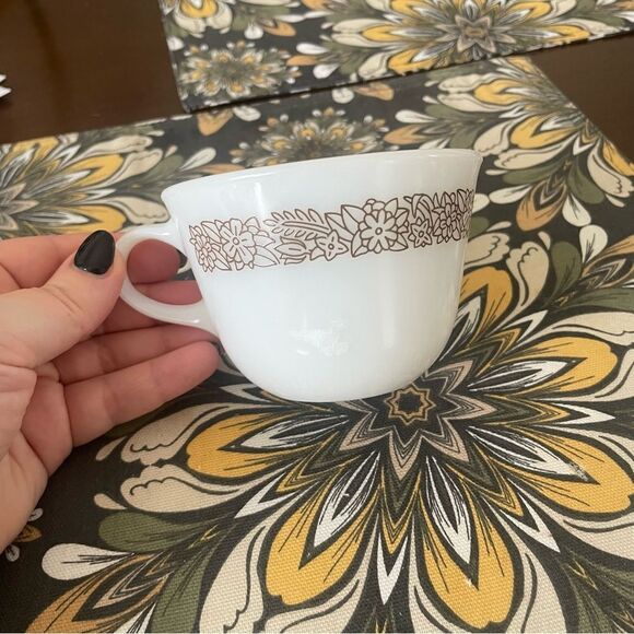 Pyrex Other - Vintage PYREX Woodland Brown Floral Tea Cup